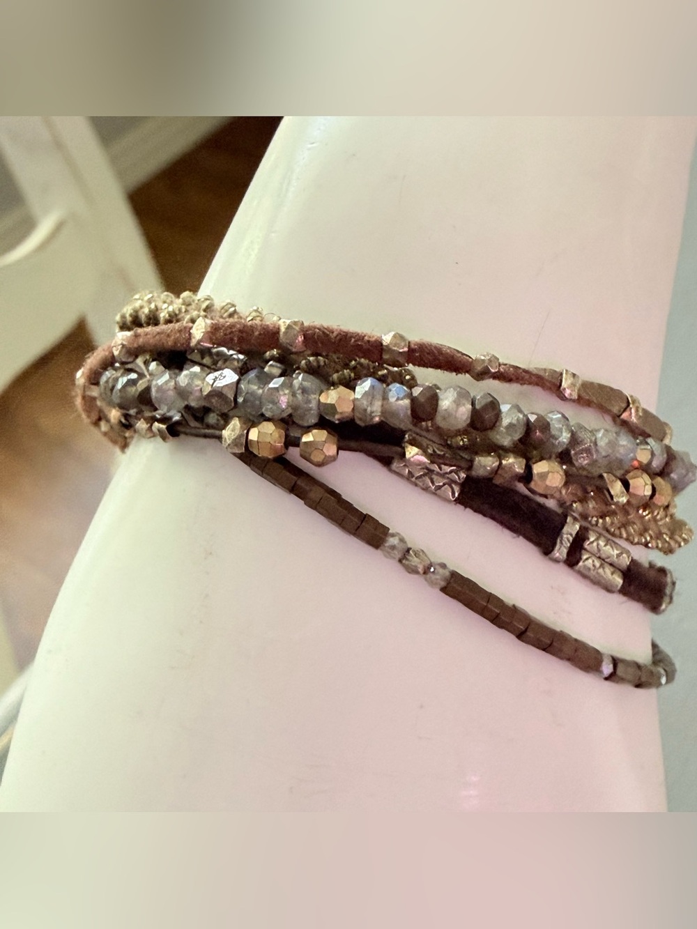 Chan Luu Beaded Multi Strand Adjustable Bracelet